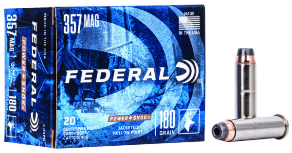 67375.jpg Federal C357G Power-Shok Handgun 357Mag 180gr Jacketed Hollow Point 20 Per Box/25 Case