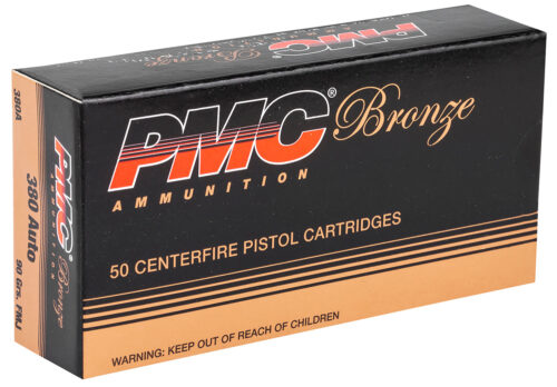 74066 PMC 380A Bronze 380ACP 90gr Full Metal Jacket 50 Per Box/20 Case