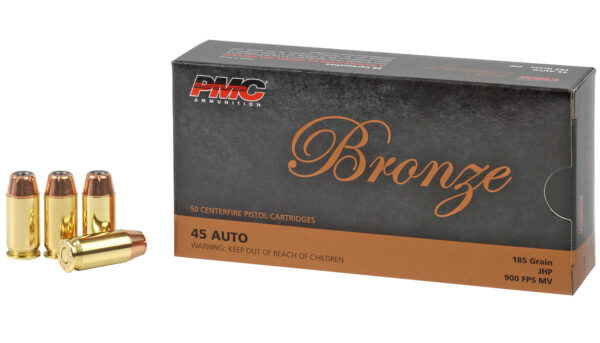 PMC 45B Bronze  45ACP 185gr Jacketed Hollow Point 50 Per Box/20 Case