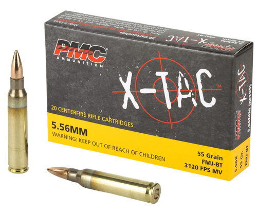 75970.jpg PMC 556X X-Tac 5.56x45mmNATO 55gr Full Metal Jacket Boat Tail 20 Per Box/50 Case