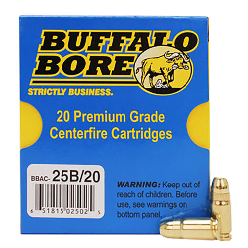 82095.jpg Buffalo Bore Ammunition 25B20 Heavy Strictly Business 357Sig 125gr Full Metal Jacket Flat Nose 20 Per Box/12 Case