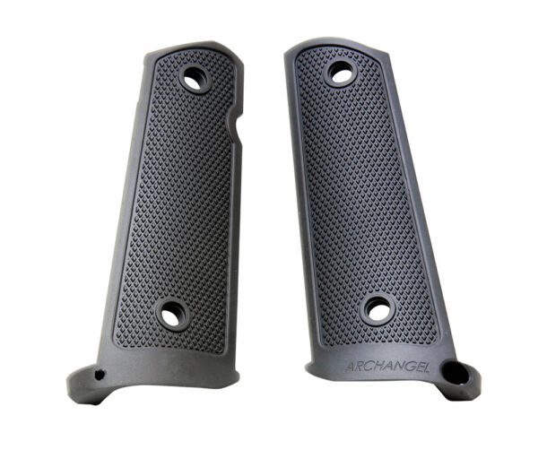 82718.jpg Archangel AA108 Grip Panels Made of Aluminum With Black Anodized Diamond Checkering Finish for 1911 Government