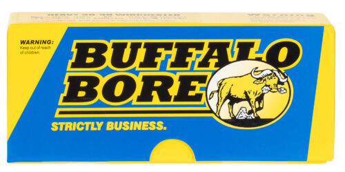 8296 Buffalo Bore Ammunition 24L20 Outdoorsman Strictly Business 9mmLuger 147gr Hard Cast Flat Nose 20 Per Box/12 Case
