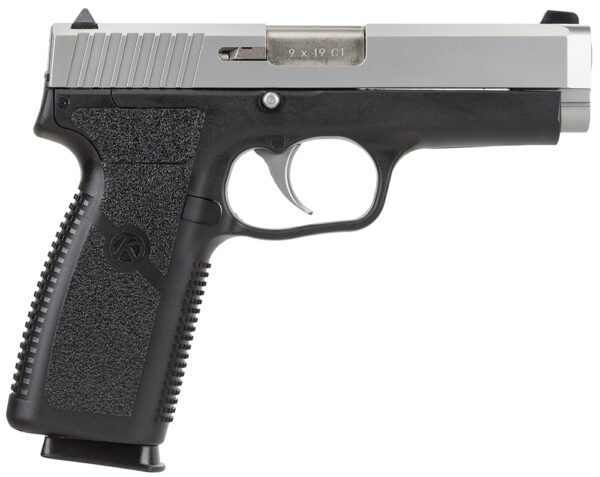 Kahr Arms CT9093 CT9  9mm Luger 8+1, 4" Stainless Steel Barrel, Matte Serrated Stainless Steel Slide, Black Polymer Frame, Black Textured Polymer Grip, No Safety, Right Hand