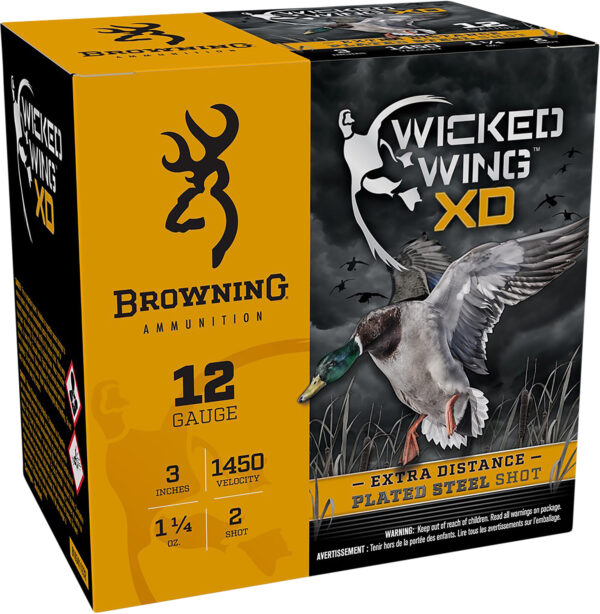 116347.jpg Browning Ammo B193411232 Wicked Wing XD 12Gauge 3" 1 1/4oz 2Shot 25 Per Box/10 Case