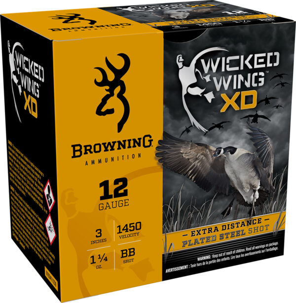 116348.jpg Browning Ammo B193411230 Wicked Wing XD 12Gauge 3" 1 1/4oz BBShot 25 Per Box/10 Case