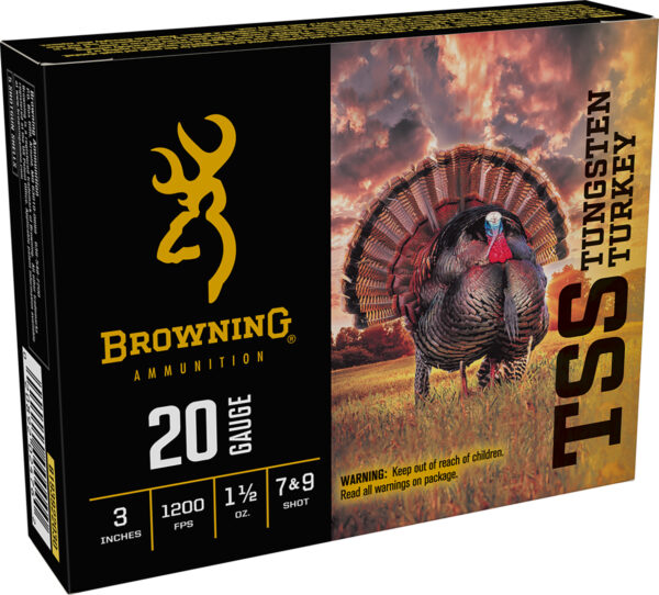 117670 Browning Ammo B193922030 TSS Tungsten Turkey 20Gauge 3" 1 1/2oz Tungsten 7/9Shot 5 Per Box/10 Case