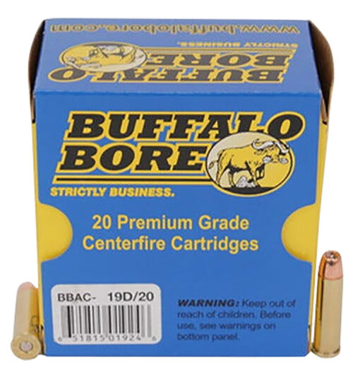 80759 Buffalo Bore Ammunition 19D20 Heavy Strictly Business 357Mag 125gr Jacket Hollow Point 20 Per Box/12 Case