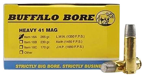 82114.jpg Buffalo Bore Ammunition 16A20 Heavy Strictly Business 41Rem Mag 265gr Hard Cast Lead 20 Per Box/12 Case