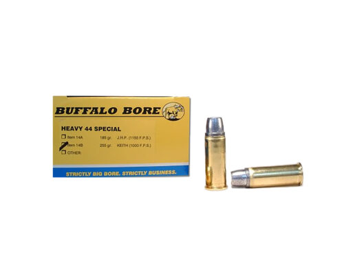 82117 Buffalo Bore Ammunition 14B20 Heavy Strictly Business 44S&W Spl 255gr Hard Cast Semi Wadcutter 20 Per Box/12 Case