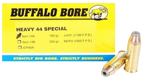 86247.jpg Buffalo Bore Ammunition 14A20 Heavy Strictly Business 44S&W Spl 180gr Jacket Hollow Point 20 Per Box/12 Case