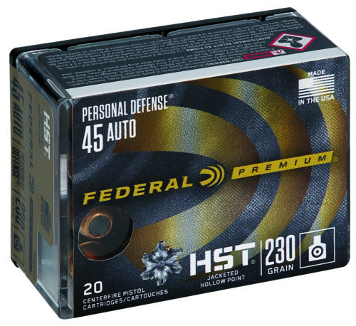 90246 Federal P45HST2S Premium Personal Defense 45ACP 230gr HST Jacketed Hollow Point 20 Per Box/10 Case