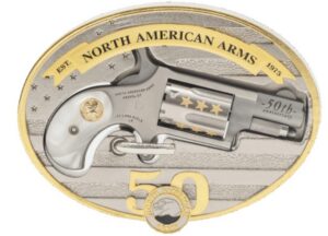 50th Anni Belt Bckl Gun .22LR SS/Pearl 2-rd