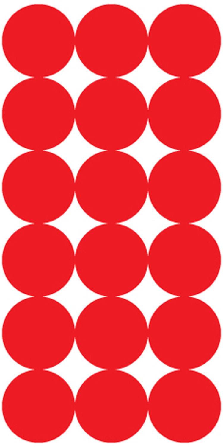 Pro-Shot P432M SplatterShot Repair Pasters Red 1" Self-Adhesive 432 Pasters