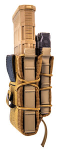 High Speed Gear 13DD10CB TACO Double Decker Mag Pouch Coyote Brown Nylon Belt Belts 2.25" Wide Compatible w/ Rifle Compatible w/ Pistol