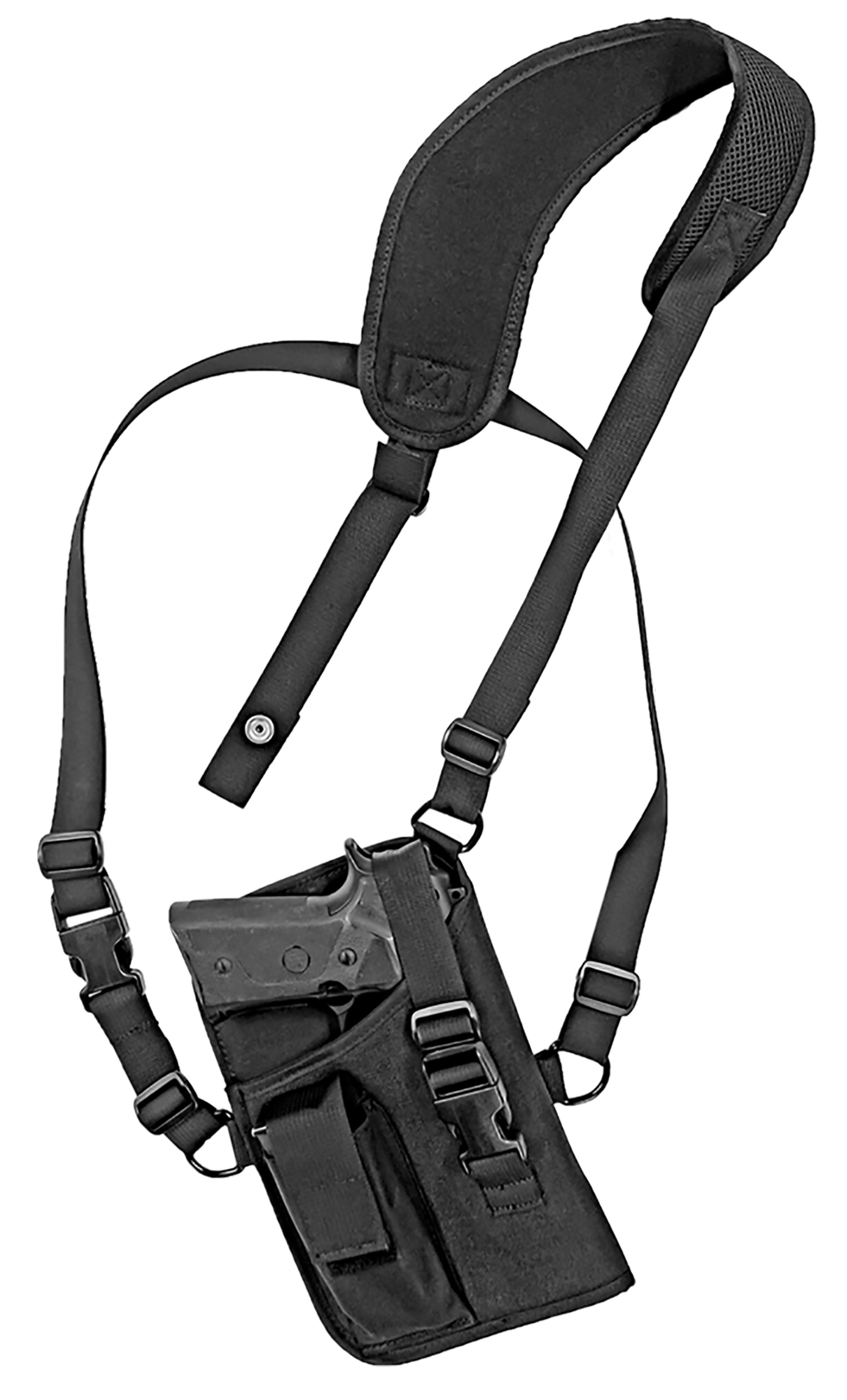 GrovTec US Inc GTHL15105R Trail Pack Shoulder Black Nylon Harness Fits Large Semi-Auto Fits 4.50-5" Barrel Right Hand