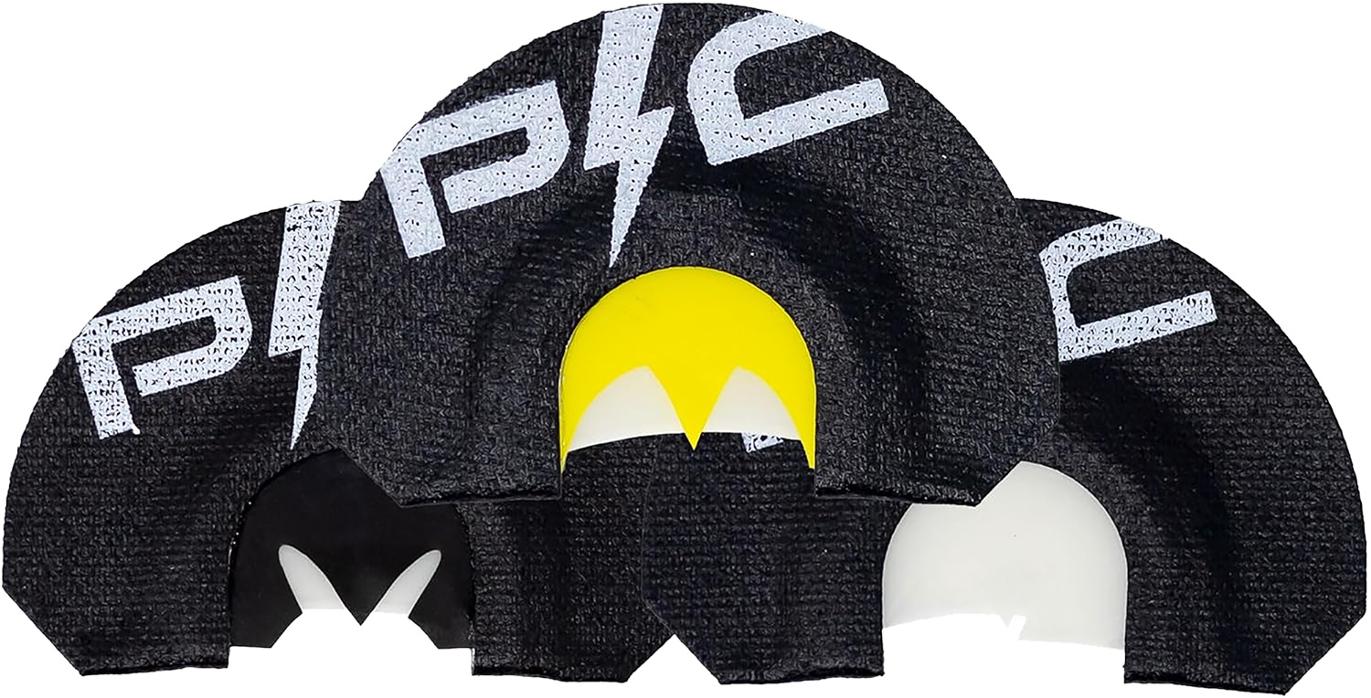 Power Calls 24226 Short Circuit Combo Diaphragm Call Turkey Hen Sounds Attracts Turkeys Black 3 Pack