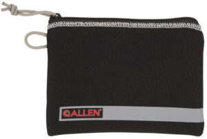Allen 3626 Pistol Pouch Black Polyester w/Lockable Zippers, ID Label & Fleece Lining Holds Compact Size Handgun 5" L x 7" W Interior Dimensions