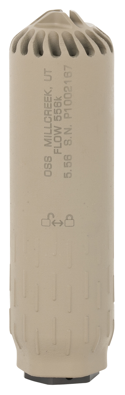 Huxwrx 2450 Flow 556K 5.56x45mm NATO 1.60″D Made of Stainless Steel with Flat Dark Earth Cerakote Finish Includes 1/2″-28 tpi Flash Hider