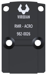 Viridian 9820026 RFX45 RMR Mounting Adapter  Black Anodized