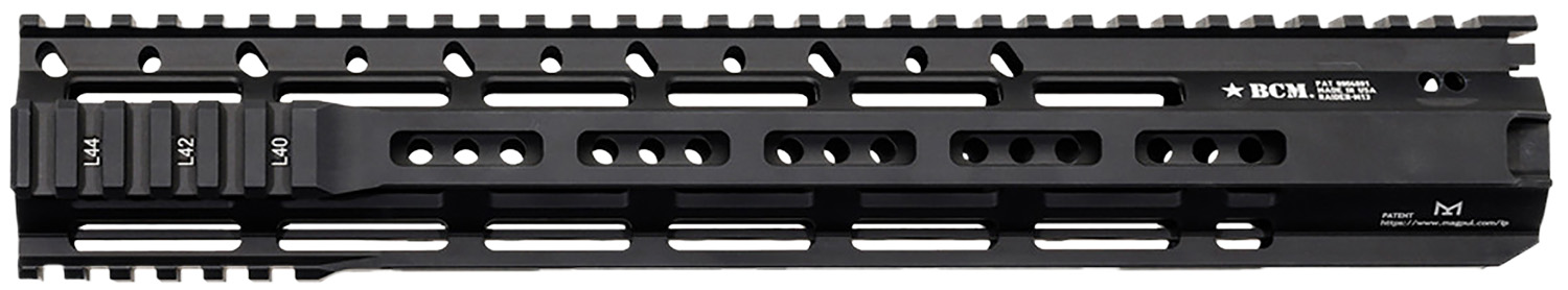 BCM RAIDERM13556BLK RAIDER-M13 Rail Black Anodized 13.00″ M-LOK Free-Floating Style Made of Aluminum for AR-Platform