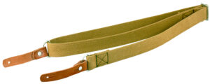 Aim Sports PJSSL Heavy Duty made of Olive Canvas with Leather Trim, 20"-42" OAL & Heavy Duty Design for AK-Platforms