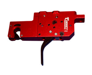 Timney Triggers 650ST RPR  Two-Stage Straight Trigger with 8 oz/1 lb Draw Weight & Black/Red Finish for Ruger Precision