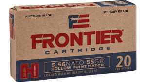 Frontier Cartridge FR240 Centerfire Rifle  5.56x45mmNATO 55gr Hollow Point Match 20 Per Box/25 Case