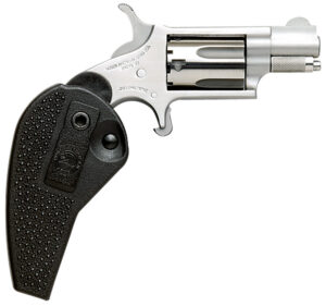 North American Arms 22MSHG Mini-Revolver  Compact Frame 22 WMR 5 Shot 1.13" Stainless Steel Barrel, Frame & Cylinder, Black Synthetic Holster Grip, Exposed Hammer