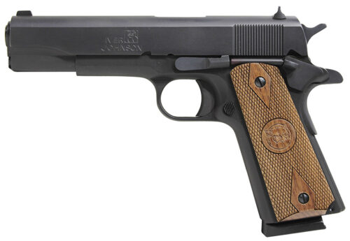 585857-1.jpg IVER 1911A1 45ACP 5" Matte Blued 8rd