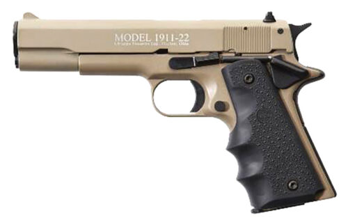 679210-1.jpg 1911 Pistol 22LR 5" BBL Tan,Hogue Gp2/10