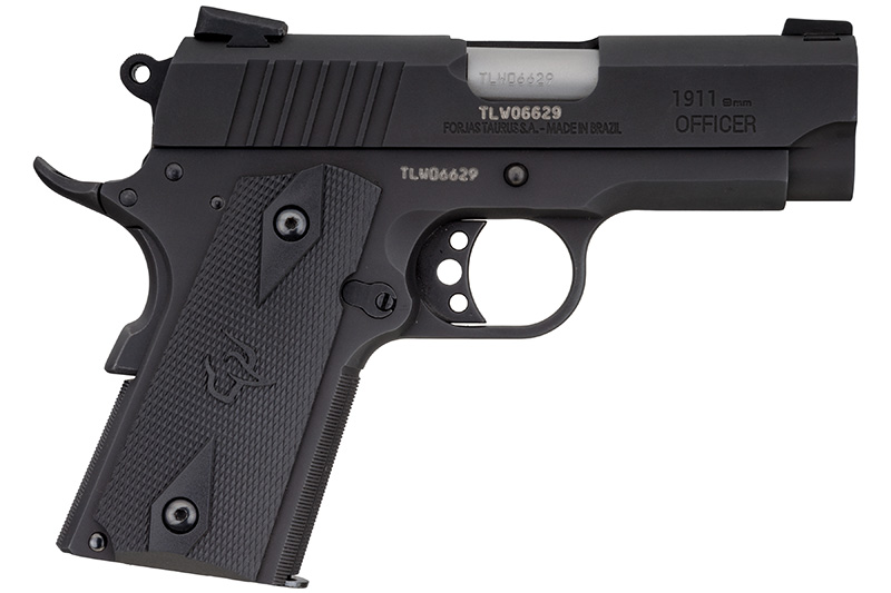 1911 Officer 9mm 3.5" Blk/Blk 9rd