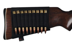 GrovTec US Inc GTAC81 Buttstock Cartridge Holder  Elastic 9rd Rifle Buttstock Mount