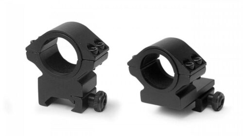 https3A2F2Fmedia.chattanoogashooting.com2Fimages2Fproduct2FKL74082FKL7408.jpg Konus 2-Piece Steel Riflescope Rings With Quick Release Lever 1" Low - Matte Black