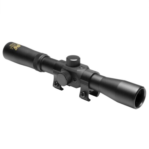 https3A2F2Fmedia.chattanoogashooting.com2Fimages2Fproduct2FNRSCA420B2FNRSCA420B.jpg NcStar 4x20mm Compact Air Rifle Scope with 3/8" DT Rings / Blue Lens